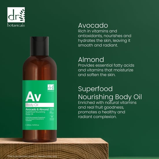 Dr Botanicals Aceite Corporal Nutritivo de Aguacate y Almendra Superfood 200ml - Image 3