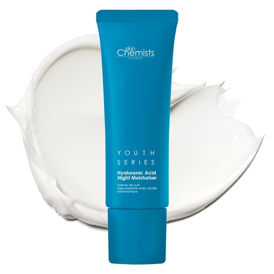 skinChemists Serie Juventud Crema Hidratante Nocturna 1% Ácido Hialurónico 50ml x 2 Paquete Dúo - Image 3