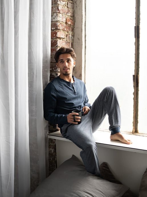 Phil & Co. Berlin Sres Pijama Henley Pijamas, Conjunto de pijama, - Image 3