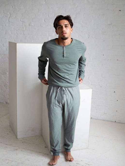 Phil & Co. Berlin Sres Pijama Henley Pijamas, Conjunto de pijama, - Image 2