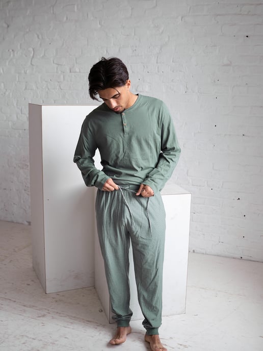 Phil & Co. Berlin Sres Pijama Henley Pijamas, Conjunto de pijama, - Image 4