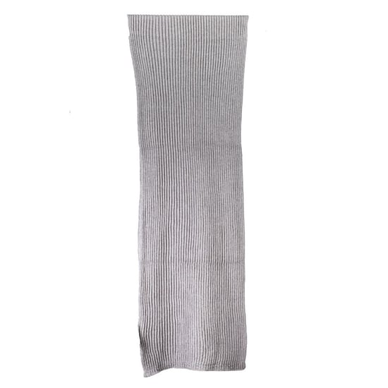Bufanda de punto acanalado gris - Image 3