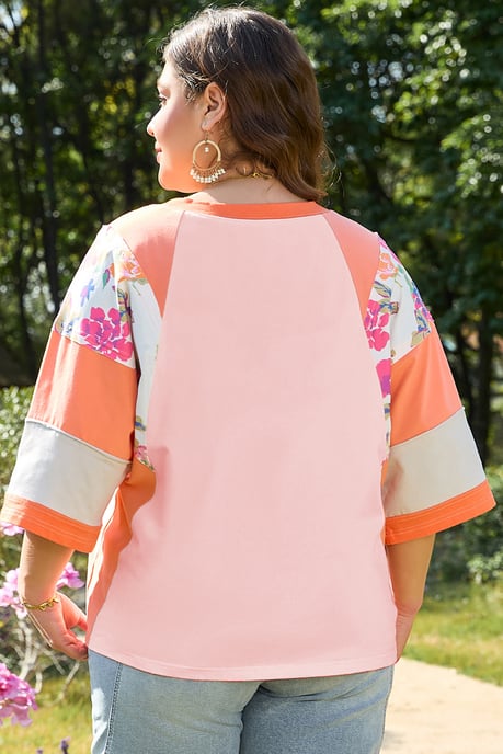 Blusa Floral de Talla Grande con Manga 34 - Image 2