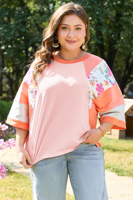 Blusa Floral de Talla Grande con Manga 34 - Image 6