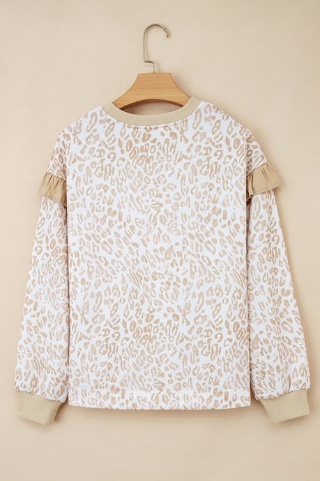 Sudadera con volantes de estampado de animales - Image 5