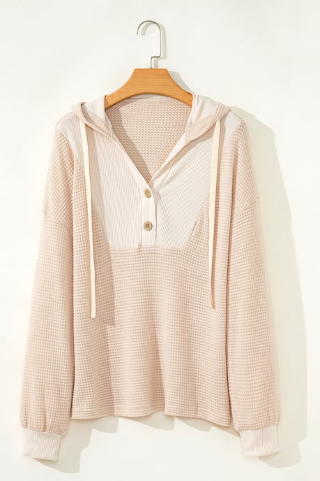 Sudadera con botones de punto waffle - Image 5