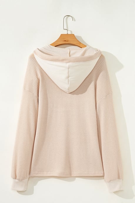 Sudadera con botones de punto waffle - Image 6