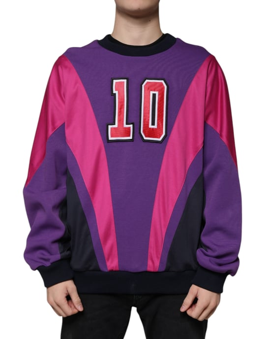 Sudadera de Cuello Redondo con Bloques de Color - Image 1
