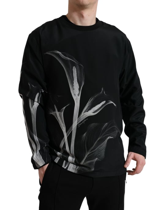Sudadera de Manga Larga con Cuello Redondo Estampado de Lirio Calla - Image 2