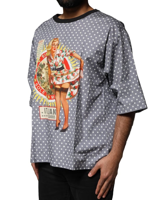 Camiseta Gráfica Recortada con Lunares - Image 3