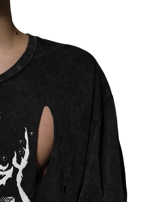 Camiseta Gráfica de Leopardo Desgastada - Image 5