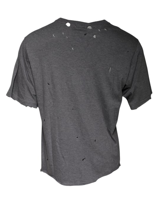 Camiseta Desgastada con Detalle Rasgado - Image 3
