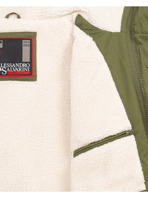 Parka de invierno para hombre Alessandro Salvarini con forro de peluche y capucha - Image 5