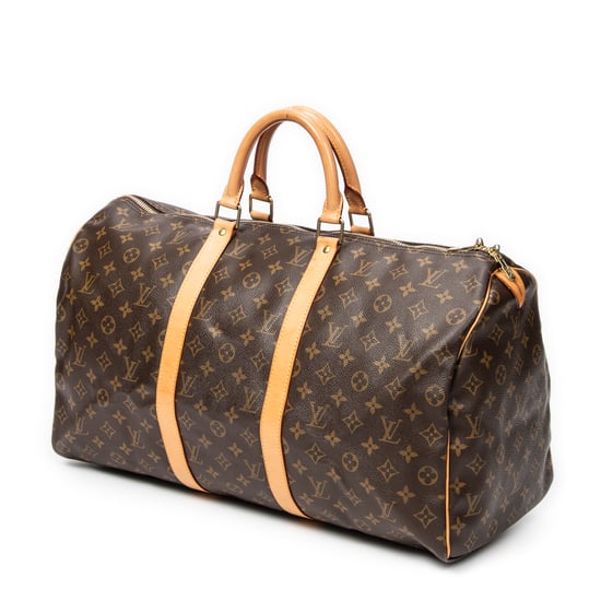 Louis Vuitton Keepall 50 en Marrón Lona recubierta - Image 2