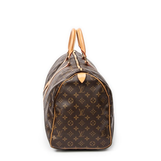 Louis Vuitton Keepall 50 en Marrón Lona recubierta - Image 4