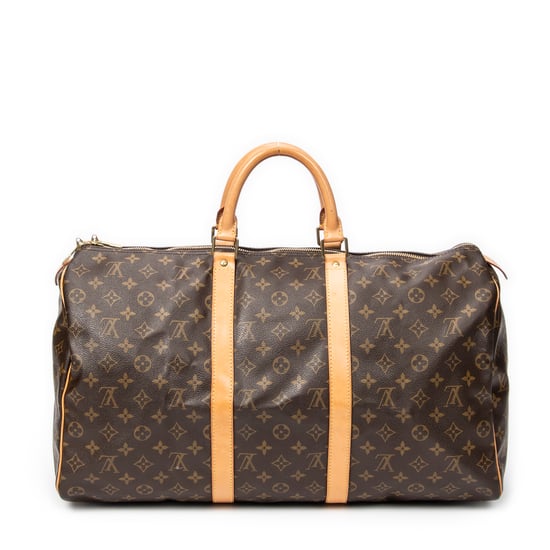 Louis Vuitton Keepall 50 en Marrón Lona recubierta - Image 5