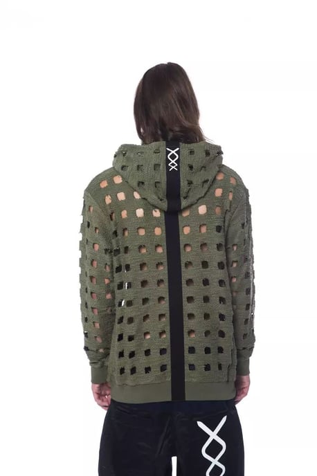 Sudadera de punto con corte Verde Militar - Image 3