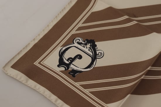 Bufanda de seda con logo a rayas - Image 2