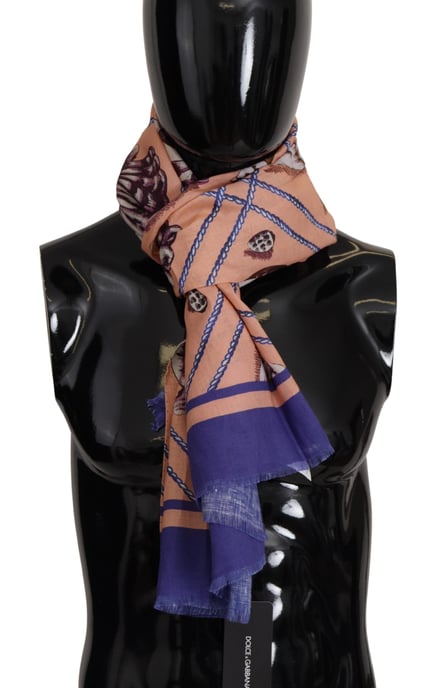 Bufanda Dolce Gabbana Ms6164 Durazno Púrpura - Image 1