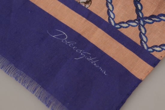 Bufanda Dolce Gabbana Ms6164 Durazno Púrpura - Image 6