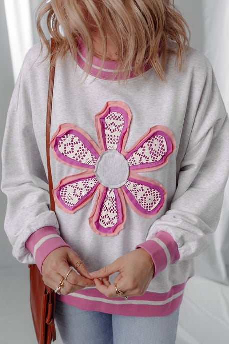 Sudadera con Apliques Florales - Image 3