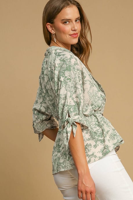 Camisa de boton con estampado Toile - Image 3