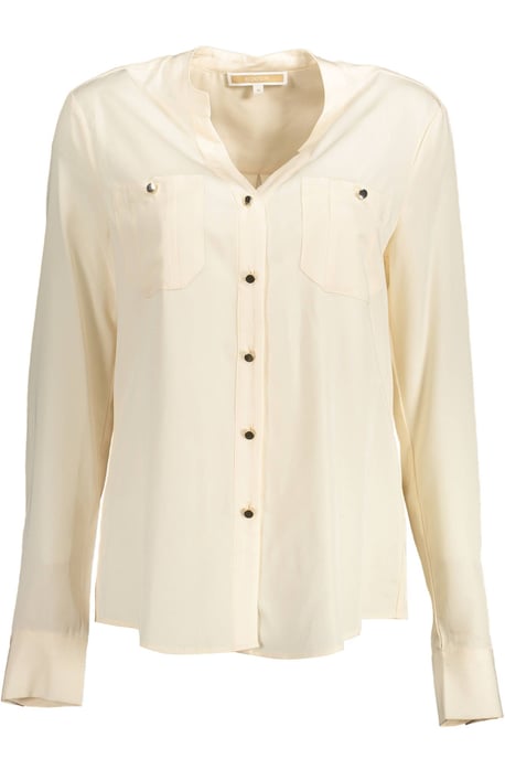 Blusa de Seda Ajuste Relaxado Cuello en V - Image 1
