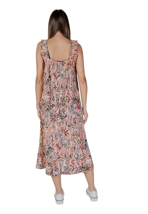 Vestido Midi Impreso Sin Mangas con Escote Cuadrado - Image 2