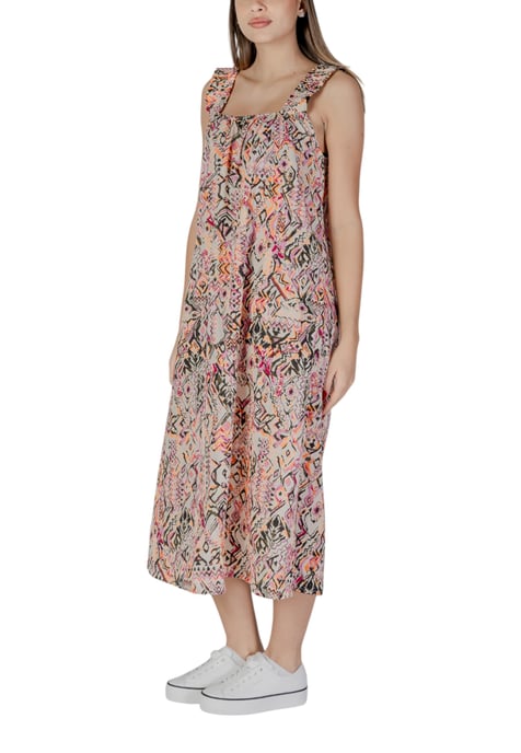 Vestido Midi Impreso Sin Mangas con Escote Cuadrado - Image 3