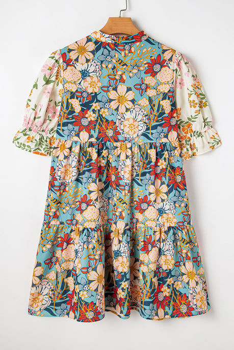 Vestido Mini con Estampado Floral y Bajo Asimétrico - Image 5