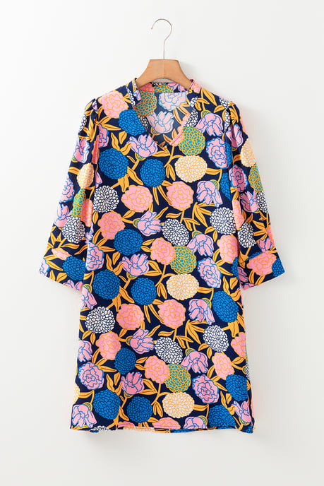Vestido corto tipo shift con estampado floral - Image 3