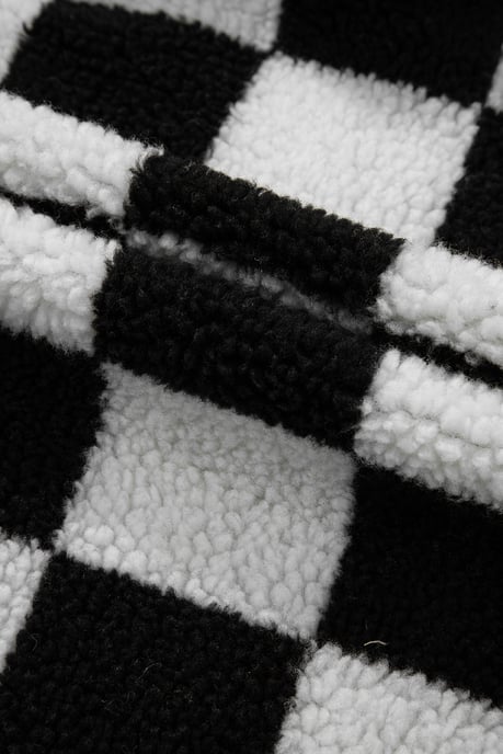 Chaqueta de forro polar Sherpa a cuadros - Image 3