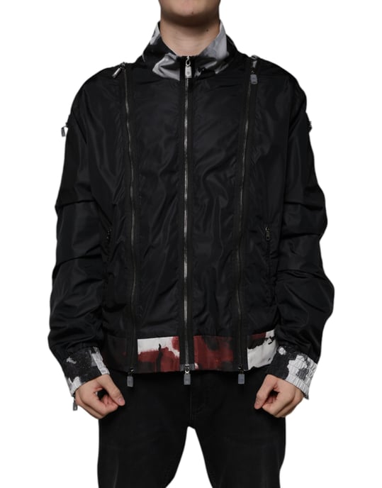 Chaqueta Bomber Multizip Estampado Abstracto - Image 2