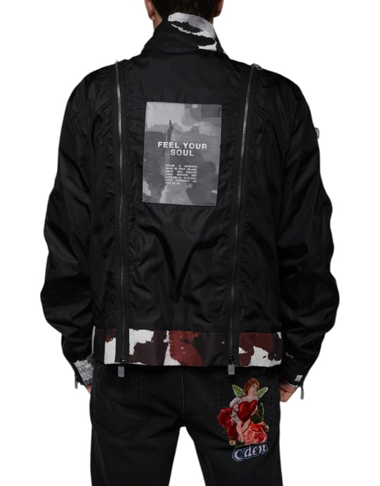 Chaqueta Bomber Multizip Estampado Abstracto - Image 4