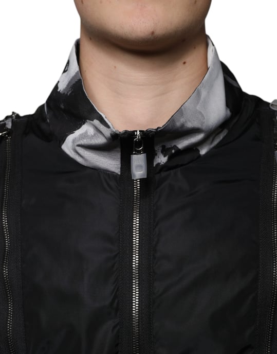 Chaqueta Bomber Multizip Estampado Abstracto - Image 5