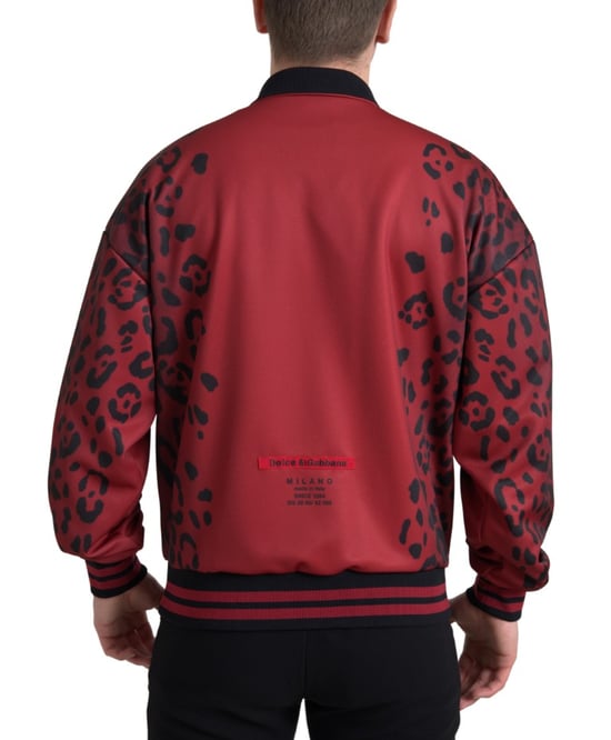 Chaqueta Bomber de Leopardo Roja - Image 2