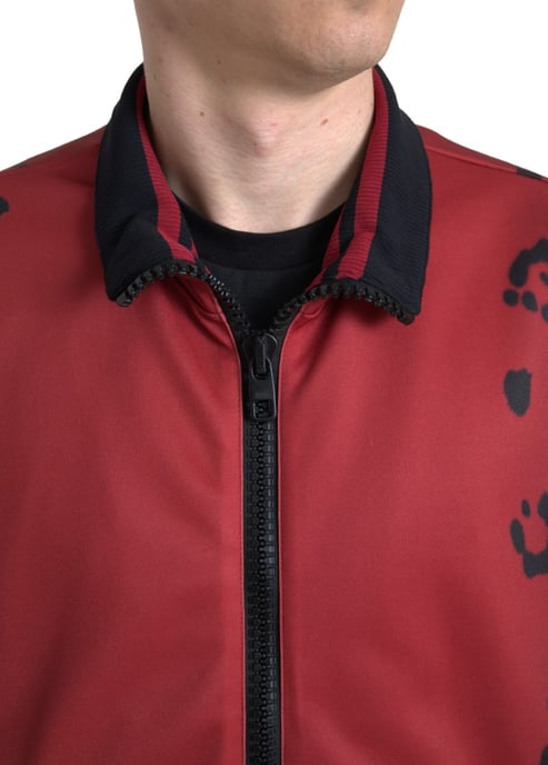 Chaqueta Bomber de Leopardo Roja - Image 3