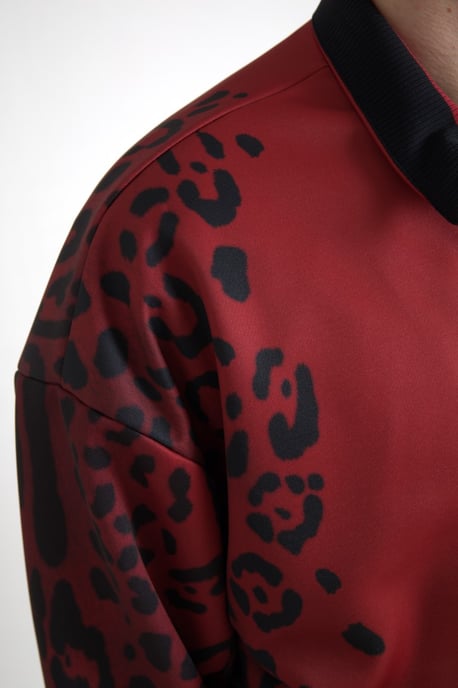 Chaqueta Bomber de Leopardo Roja - Image 4