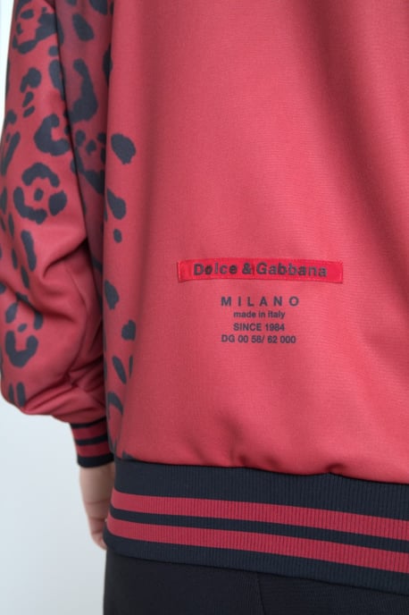 Chaqueta Bomber de Leopardo Roja - Image 5