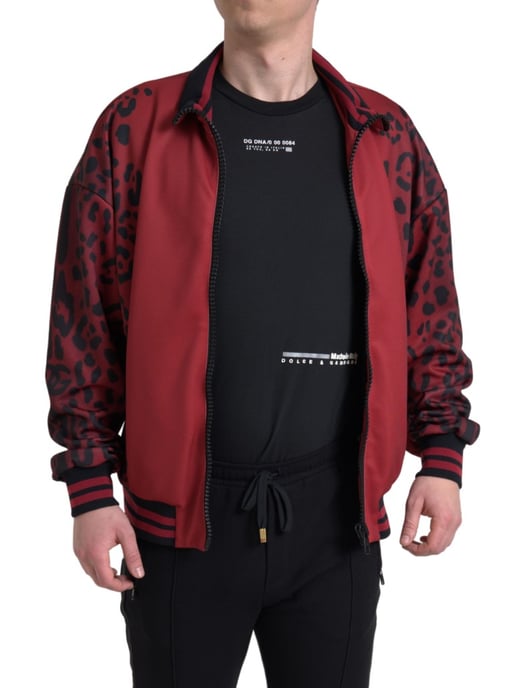 Chaqueta Bomber de Leopardo Roja - Image 6