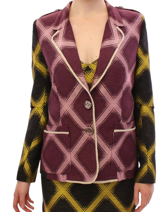 Blazer a Rayas Bicolor de Cuadros - Image 1