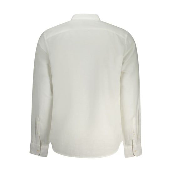 Camisa de lino de cuello mandarín de manga larga - Image 2