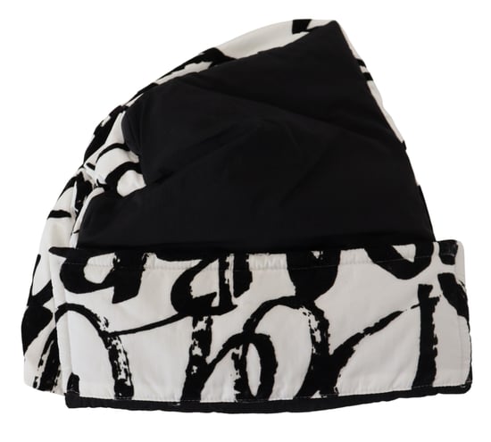 Gorro Abstracto Estampado Blanco y Negro - Image 4