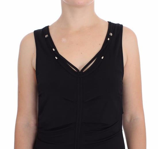 Vestido de Jerséis Fruncido Sin Mangas Roccobarocco - Image 4