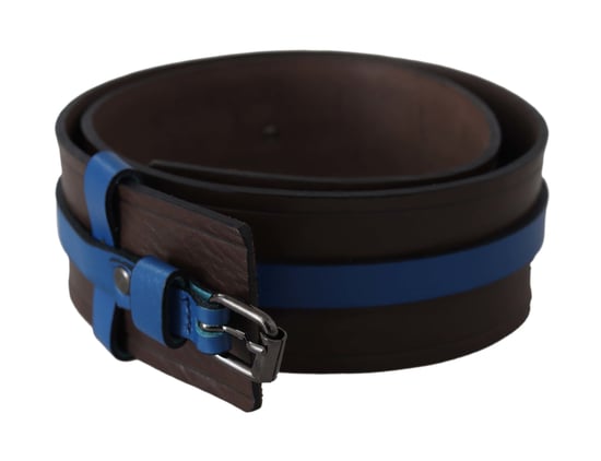 Cinturón de cuero con ribete azul - Image 1