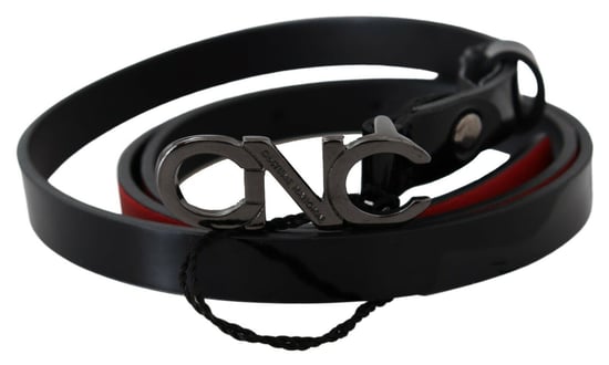 Cinturón de Cuero Costume National Negro Rojo - Image 1