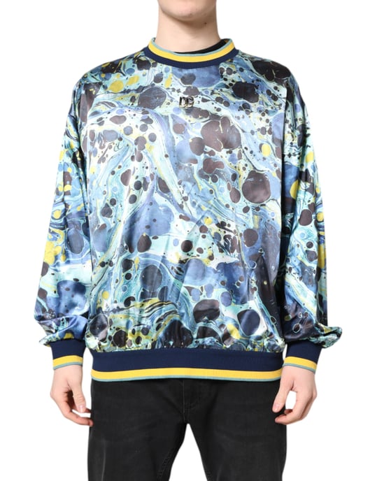 Suéter de punto con estampado mármol - Image 1