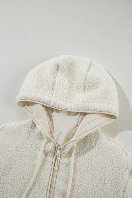 Chaqueta de forro polar Sherpa con capucha - Image 4