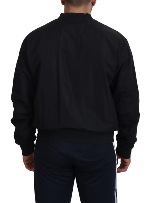Chaqueta Bomber Negra Estilo Casual - Image 3