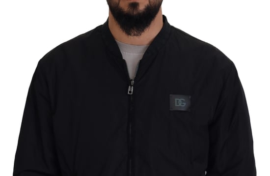 Chaqueta Bomber Negra Estilo Casual - Image 4